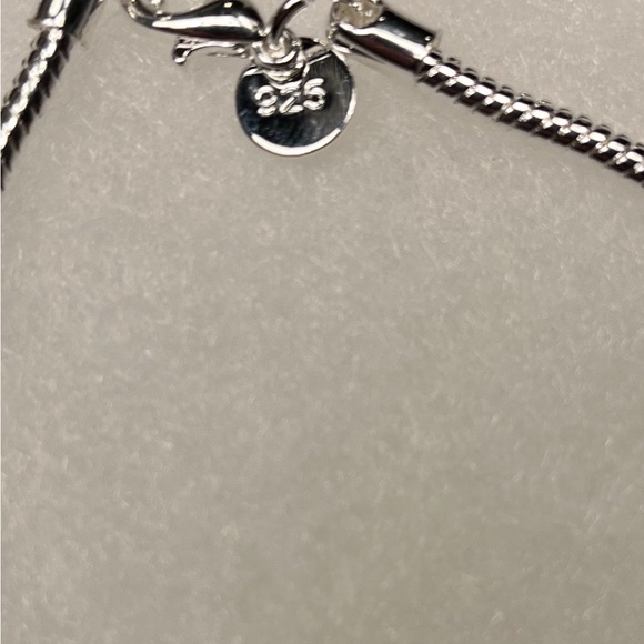 2002-AMT Two Piece Jewelry Set 925 Charm Stamped Necklace & Bracelet - Picture 9 of 13